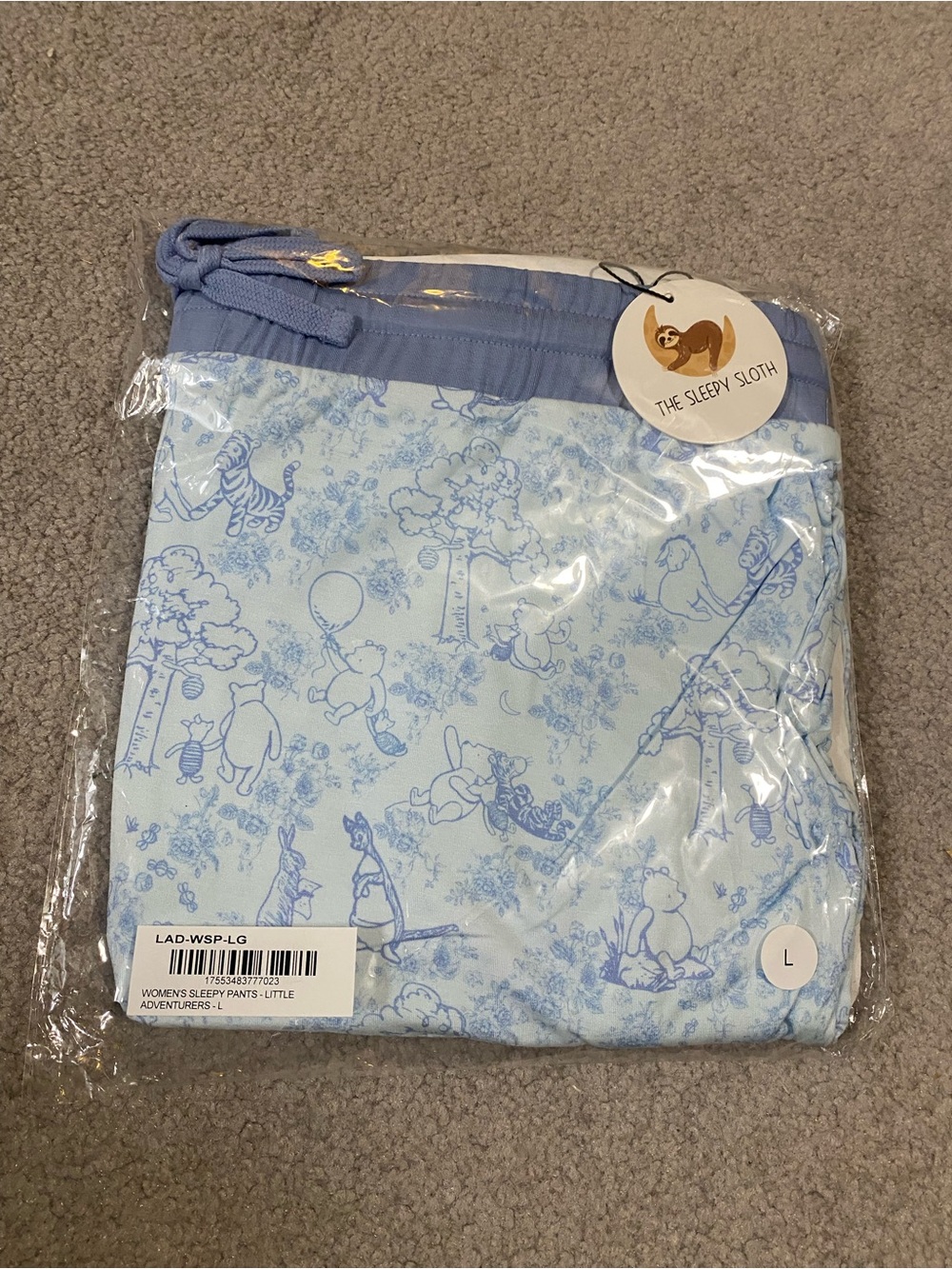 Light Blue Winnie-The-Pooh Bamboo Jogger Pajama Pants